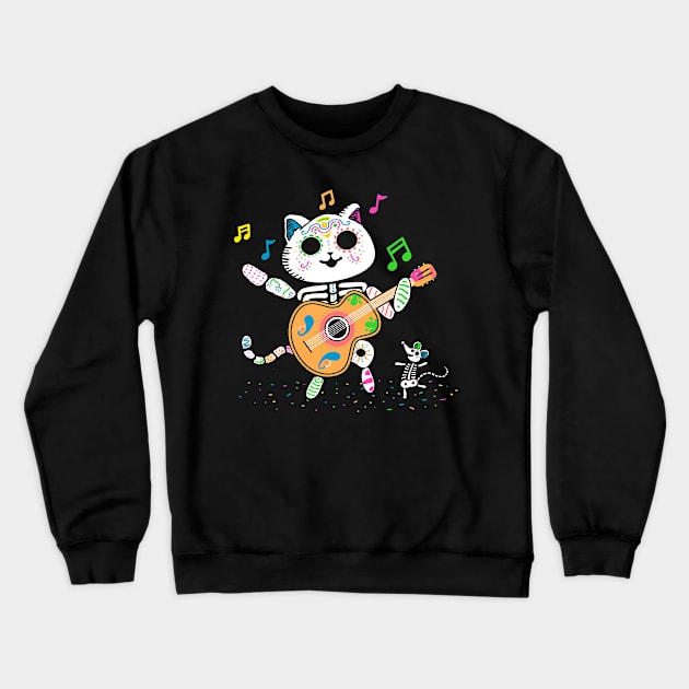 Cancion Del Gato De Los Muertos Crewneck Sweatshirt by graffd02